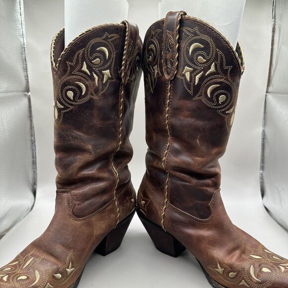 Crush By Durango 12" Women's 9M Sew Sassy Western Boots w/Tan Embroidery RD5414 - Picture 5 of 9
